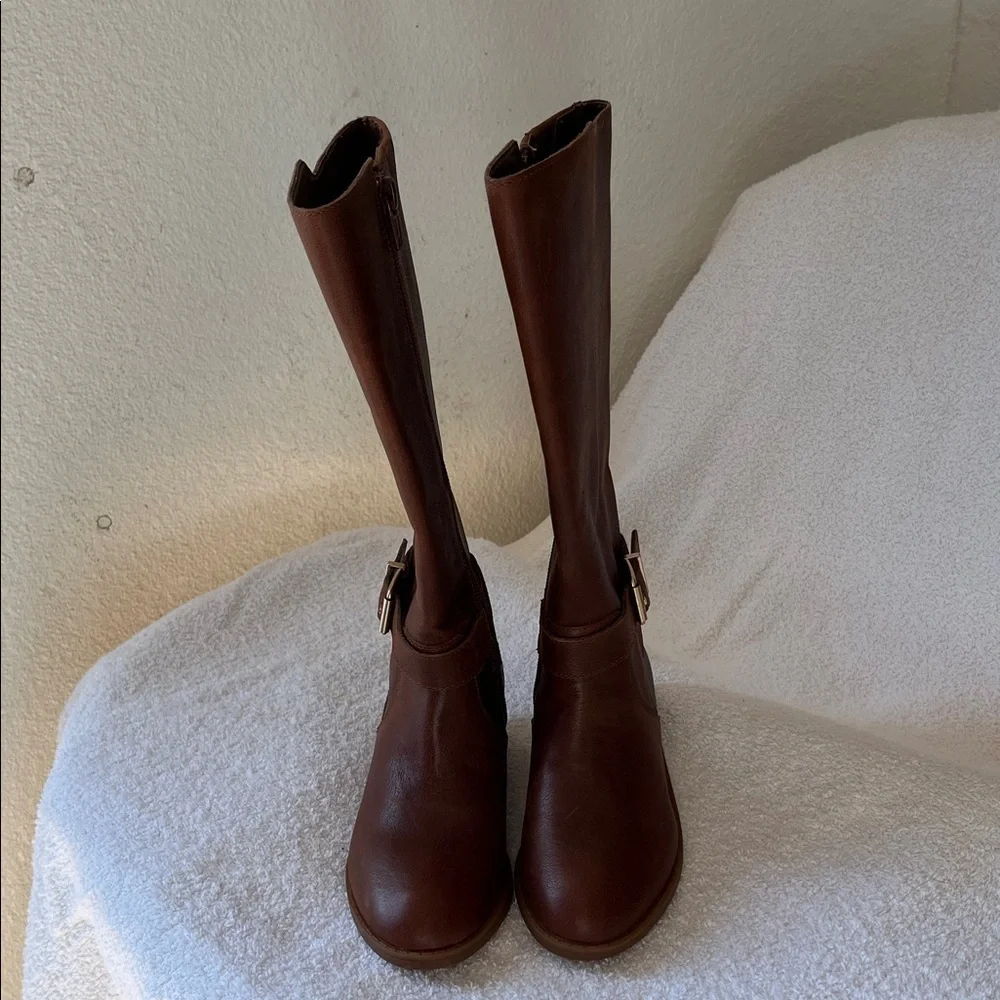 GB Girls Brown Knee-High Boots
